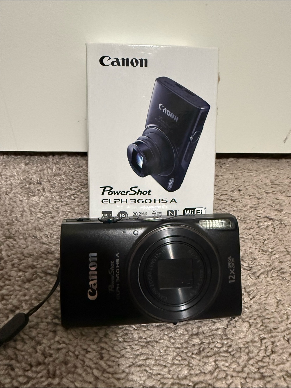 Canon PowerShot ELPH 360 HS Compact Digital Camera - Black